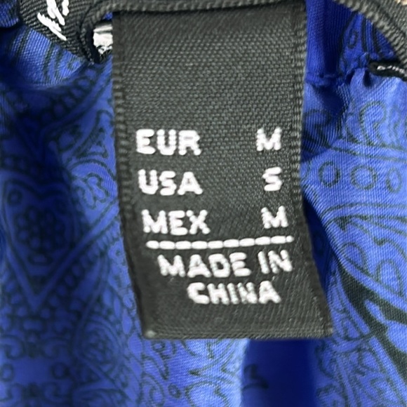 Mango Bohemian Paisley Floral Tie Waist A Line Pockets Maxi Skirt Small Blue - Picture 12 of 12